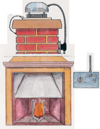 Extracteur de fumée aspirateur pour cheminée aspire-fumée
